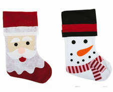 Christmas Stockings Tree Stockings Gift Socks Xmas Tree Ornaments Snowman Santa