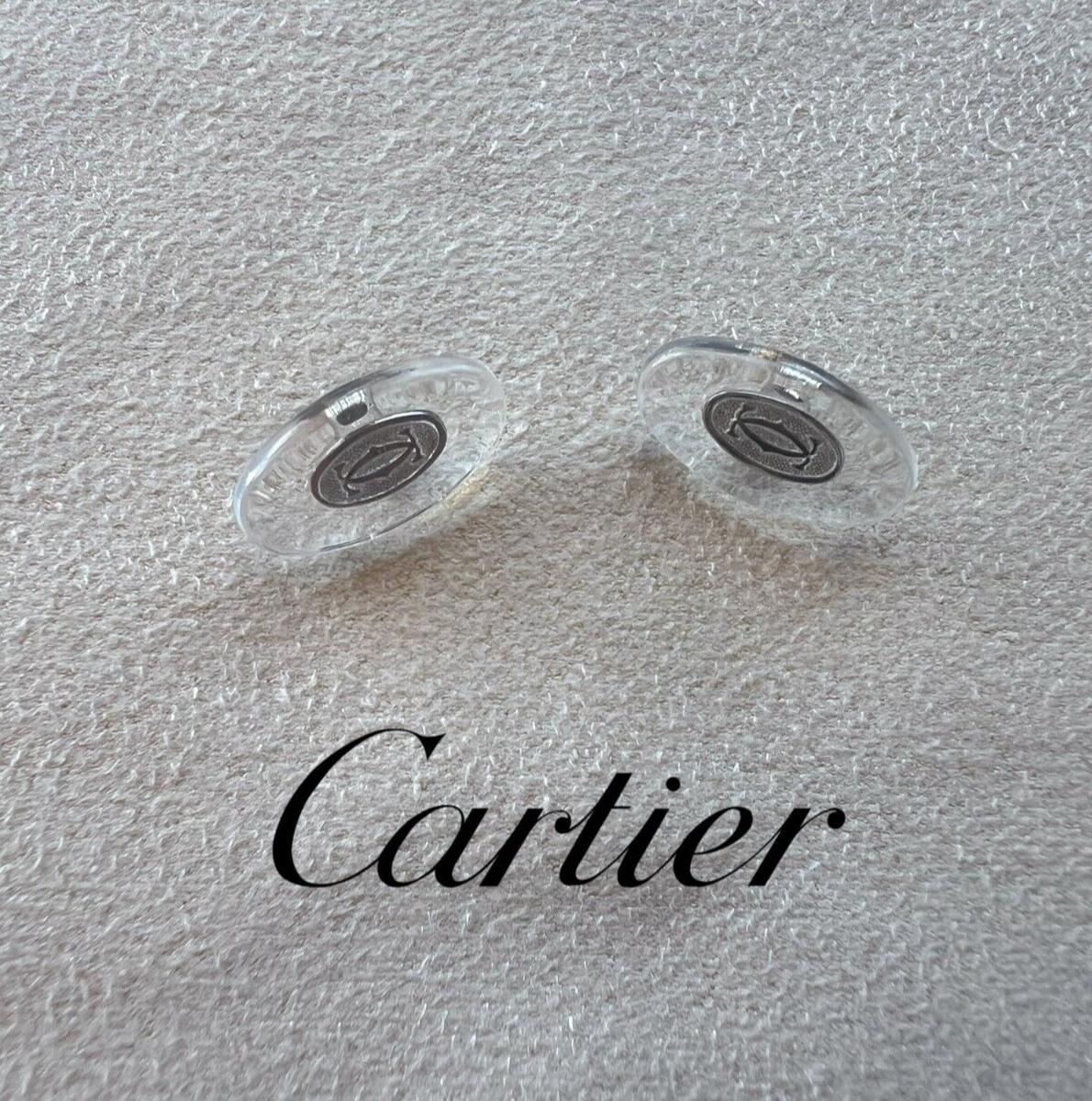 New Authentic Silver Cartier Nose Pad Replacements for Glasses