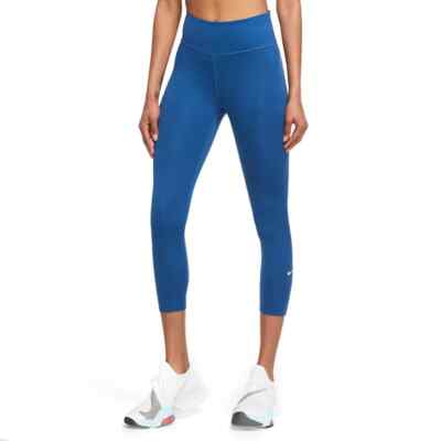 Nike womens Plus Cropped Leggings Size 1X Blue SALE $50