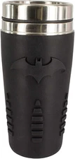 Batman Travel Mug Coffee Cup Logo Tea Insulated Tumbler Black LICENSED DC Comics