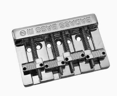 Chrome Leo Quan Badass III Bass Bridge For String Thru Fender P/J