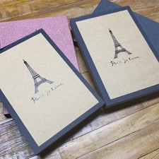 2-Scrapbook Album Photo Album Scrap Book Vintage Memory Book Eiffel Tower Cover