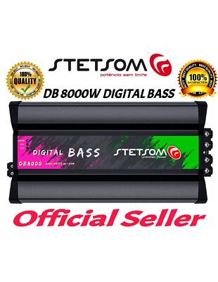 Stetsom Digital Bass 8000 1 Ohm / Stetsom DB-8000W Rms Amplificador Poderoso 8k