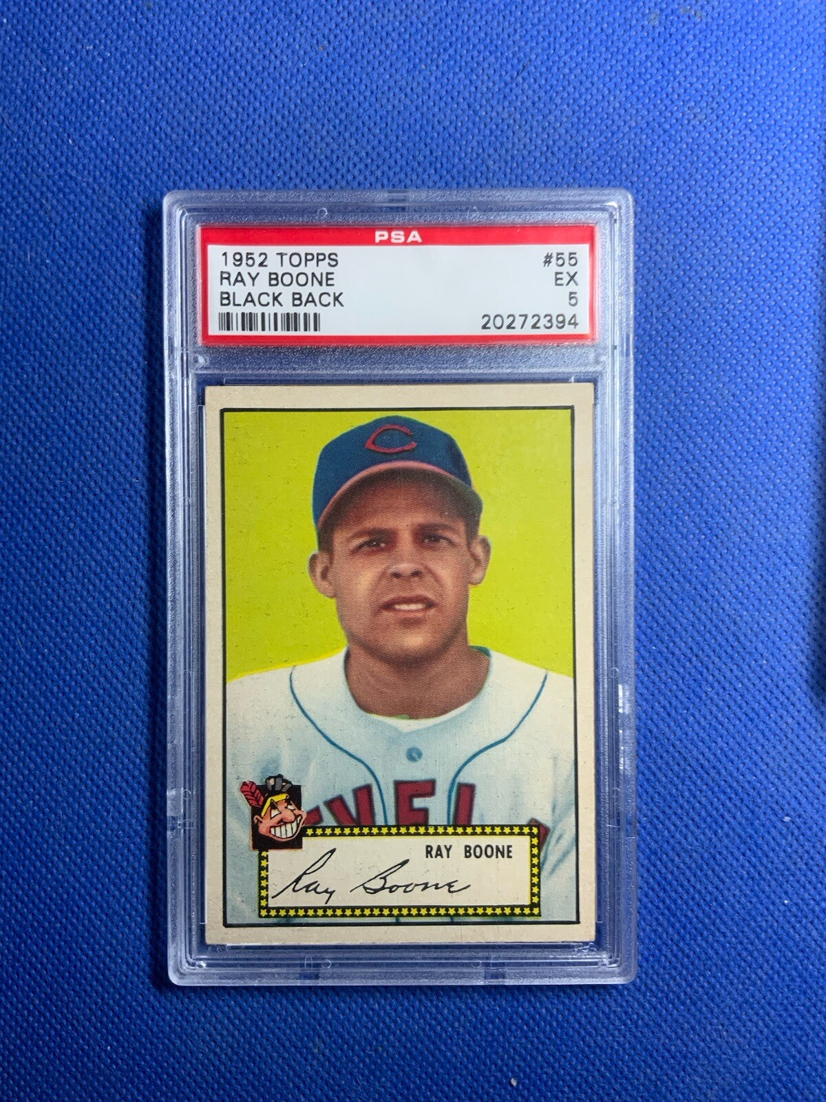 BB - 1952 Topps - #55 - Ray Boone Black Back - PSA 5 - EX