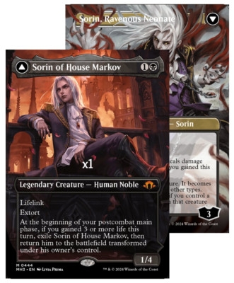 MTG Borderless Modern Horizons 3 MH3 Sorin of House Markov MINT