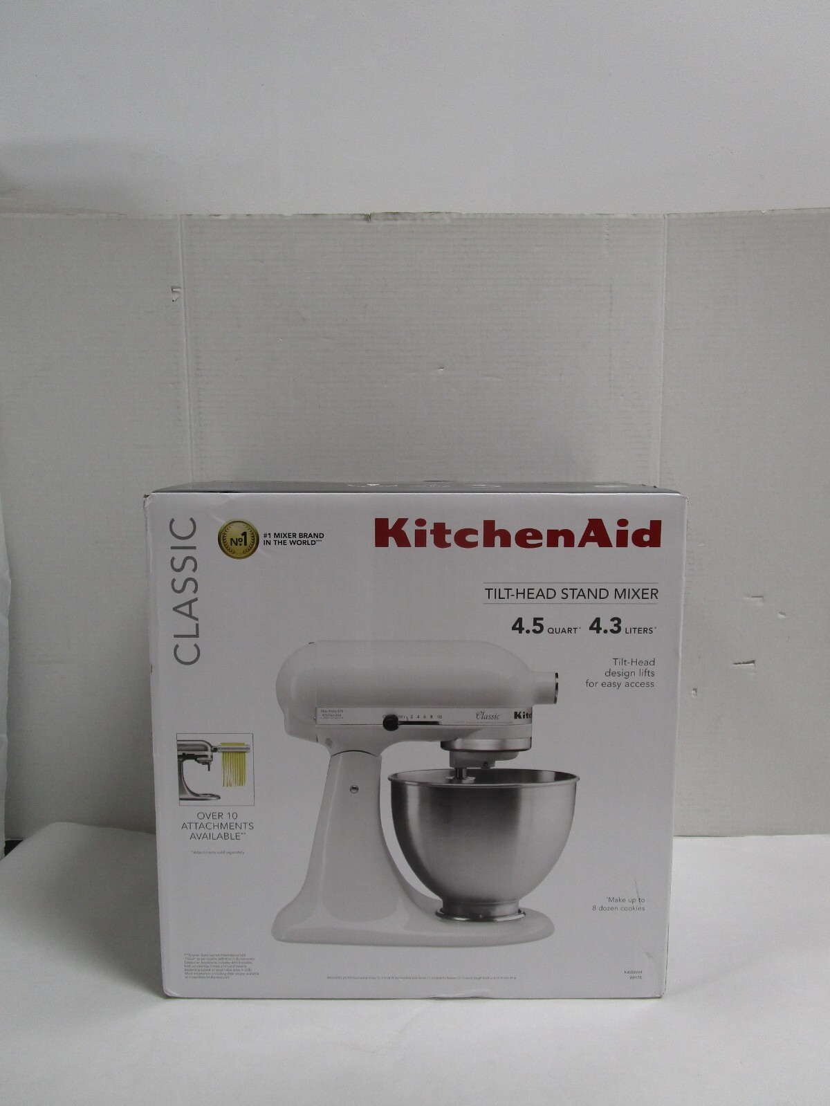 KitchenAid Classic K45SSWH 4.5Quart TiltHead Stand Mixer White NEW SEALED 791769568589 eBay