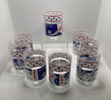(8) NASA Apollo 14 Glass Tumblers By Libbey Feb 71 Made In USA 11oz