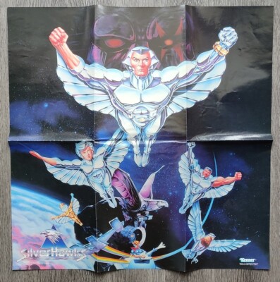 Vintage 1986 Telepix Silverhawks Action Figure List Toy Collection Poster Kenner