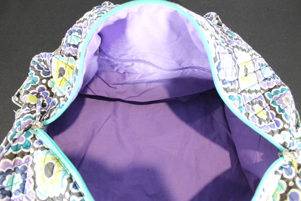 Pottery Barn Teen Sleepover Gear Large Duffle Bag Purple Blue Green Teal Black - Image 4 of 4