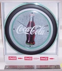 Coca-Cola Brand Vintage NIB Coke Clock Burwood Products 1996 Bottle & Black Trim