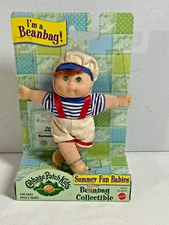 Vintage 1999 Mattel Cabbage Patch Kids Summer Fun Beanbag Doll Zizi Adair (NIP)