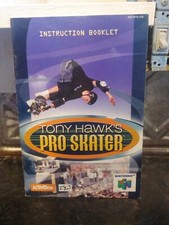 TONY HAWK'S Pro Skater Nintendo 64 N64 Game Instruction Manual Booklet  ONLY 
