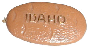VINTAGE PLASTIC IDAHO POTATO PINBACK ADVERTISING SOUVENIR/1"