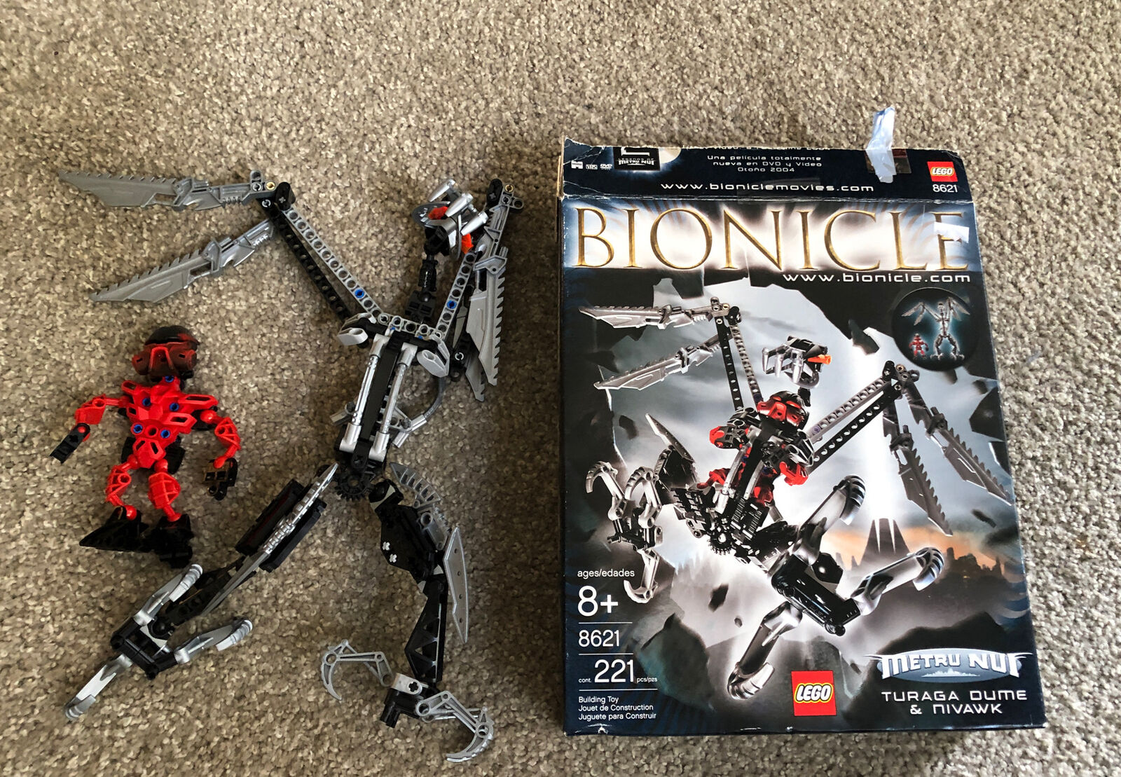 LEGO Bionicle Turaga Dume and Nivawk 8621  Box Rare Discontinued