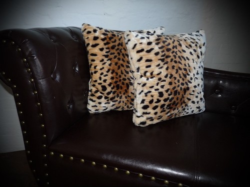 3tlg. Set Kuscheldecke Tagesdecke Leopard Modell II 160x200cm + 2 Kissen 40x40cm - Bild 3 von 3