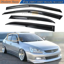 For 2003-2007 Honda Accord Wavy Mugen Style Window Visor Rain Guards Deflector