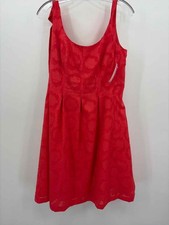 Pre-Owned Nine West Red Size 8 Knee Length Sleeveless Dress