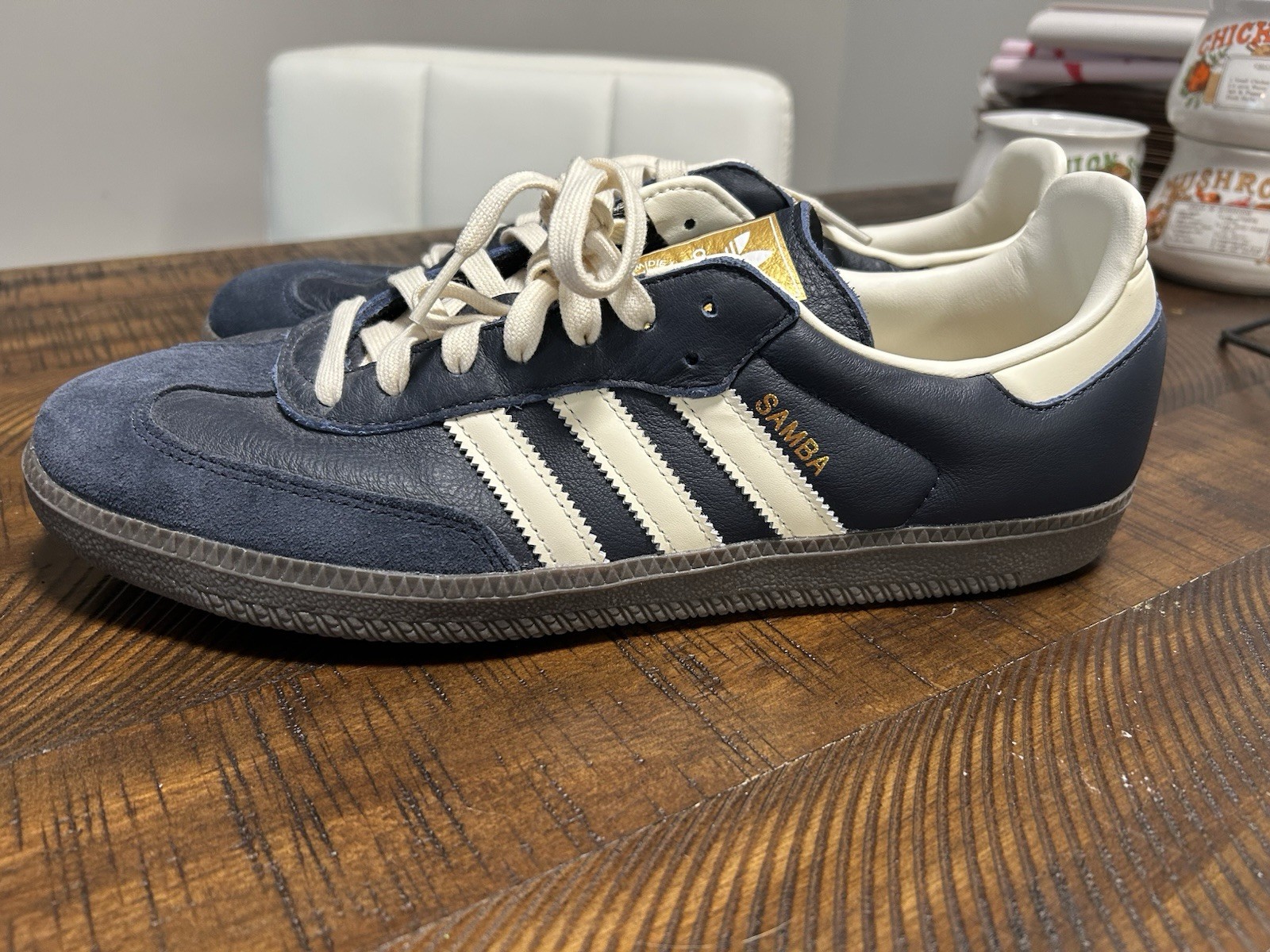 adidas Men's Samba OG Night Navy Gum Shoes Size 12