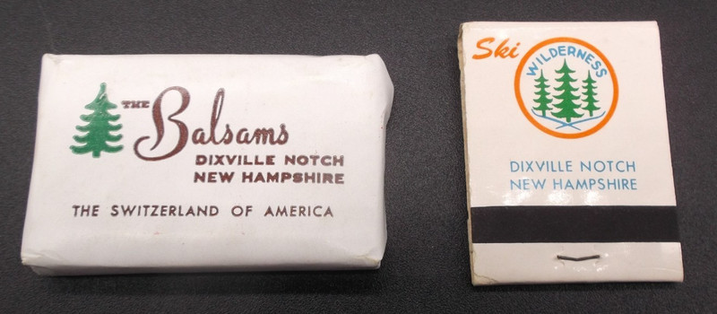 VTG 70s Balsams NH Souvenir Soap Matchbook Dixville Notch Ski Resort Switzerland