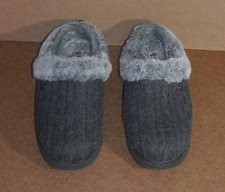 BOBS from Skechers Memory Foam Women Charcoal Gray Shoes Slip-On Slippers Size 6