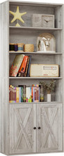 Industrial Bookshelves and Bookcases with Doors Floor Standing 6 Shelf Display S