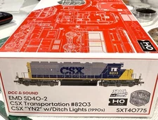 ScaleTrains Rivet Counter HO EMD SD40-2 CSX #8203 DCC/Sound/NIB