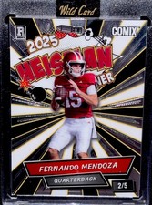 Fernando Mendoza /5 Heisman Indiana Black Parallel NCAA Football Card Rare 2/5
