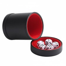 Dice Shaker Set Quiet Rolling Five Dice Included for Tabletop Fun