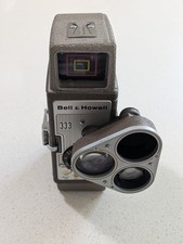 Bell Howell 333 Vintage 8mm Movie Camera with Turret Lens Leather Case