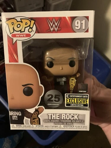 Funko Pop! WWE- THE ROCK  #91 25th anniversary Title Entertainment EE ELITE Exc