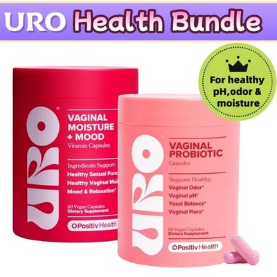 NEW URO Health Bundle: Vaginal Moisture & Mood 60ct + Vaginal Probiotics 60ct