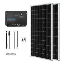Renogy 200W 12V Monocrystalline Solar Panel Starter Kit RV Boat Off-Grid