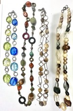 28 Pcs Costume Jewelry Lot Necklaces Bracelets Big Statement Multi-Tone Vintage