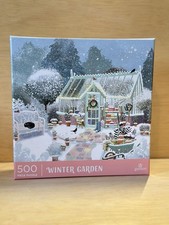Galison Winter Garden 500 Piece Puzzle Snow Greenhouse Christmas NEW Sealed