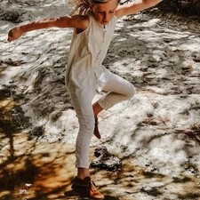 The simple folk the forest playsuit 100 linen new