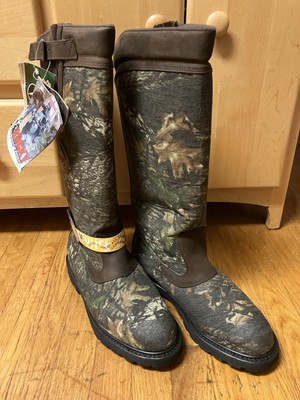 Rocky Outdoor Men s Canvas/Leather Tall Camo Boots Waterproof Mossy Oak 9.5 NWT