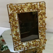 Pier 1 Imports Picture Frame Beaded Unique Holds 4 X 6 Photo 77
