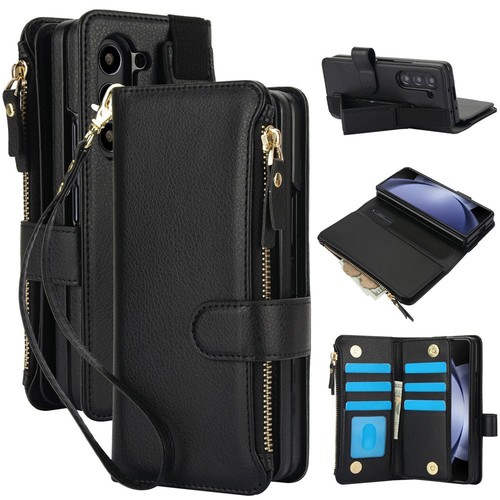 For Samsung Galaxy Z Fold 7 6 5 4 3 Zipper Wallet Case Leather back Flip Cover - 第 11/28 張圖片