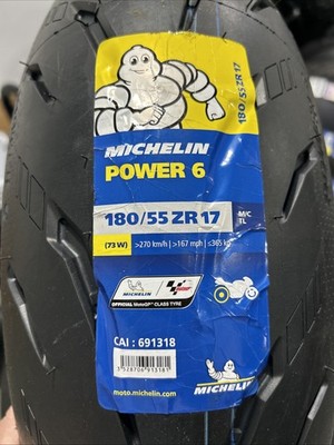 MICHELIN POWER 6 BSW P 180 55 17 73W REAR MOTORCYCLE TIRE 08968