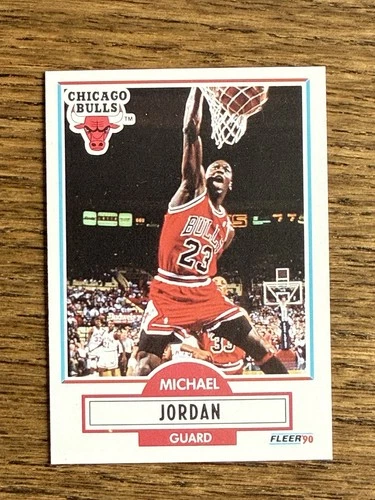 1990-91 Fleer - Michael Jordan #26 Black Line Above Biographical Information