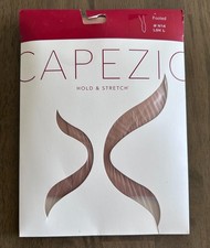 Capezio Women  s Hold  Stretch Footed Tights - Large - Light Suntan N14 NEW