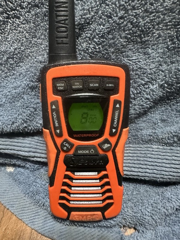 Cobra Waterproof GMRS Walkie Talkie Two-Way Radio Orange/Black