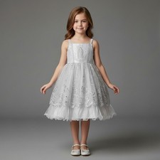 Vestido Primera Comunión Niñas Primera Comunión Dama de Guadalupe Blanco Talla 1