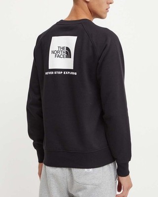  Sweatshirt Rollkragen Pullover HERREN The North Face Schwarz RAGLAN REDBOX Crew Lifestyle