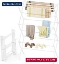 Drying Rack Clothing, 3-Tier Clothes Drying Rack Foldable, Antirust Laundry Dryi