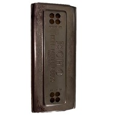 Vintage M. Hohner ECHO Bell Metal Reeds Harmonica made in Germany C  G