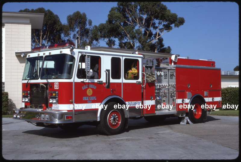 San Diego CA E28 1996 Spartan Saulsbury pumper Fire Apparatus Slide
