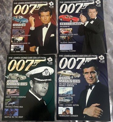 JAMES BOND. CAR COLLECTION. MAGAZINES  x 4. No s 9,10,11 and 12. No Cars.  