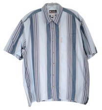 Vintage 1990s Mens Columbia Striped Shirt Size Large