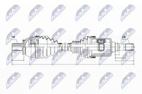 Nty NPW-VV-033 Antriebswelle Vorne Links FüR Volvo